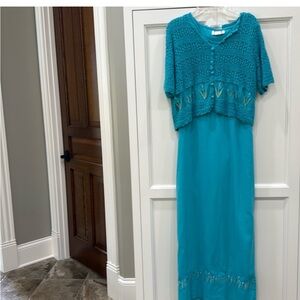Elegant Teal Maxi Dress